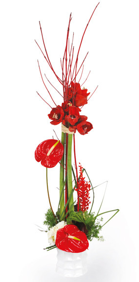 Image centrale composition de fleurs Arum