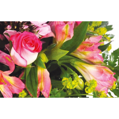 L'Agitateur Floral | zoom sur les roses et les astroemerias du bouquet de fleurs