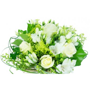 L'Agitateur Floral | zoom sur le centre du bouquet de fleurs blanches Clarté