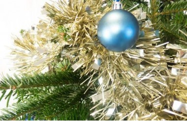 L'Agitateur Floral | zoom sur la décoration du Sapin de Noël Décoré Bleu et Or