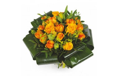 L'Agitateur Floral | image du Bouquet rond orange Mandarine