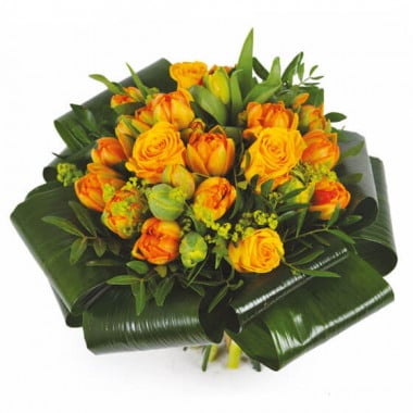 Bouquet rond orange Mandarine