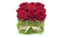 L'Agitateur Floral | image de la composition florale carré de roses rouges