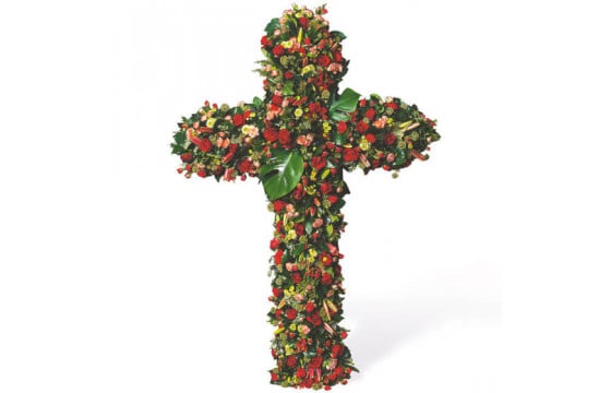 L'Agitateur Floral | image de la croix de deuil de fleurs rouges du nom de Les Cieux
