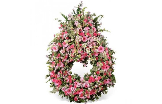 L'Agitateur Floral | image de la Couronne de fleurs roses Sérénité Eternelle