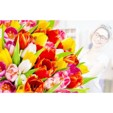 L'Agitateur Floral | image du Bouquet Surprise de Tulipes Colorées