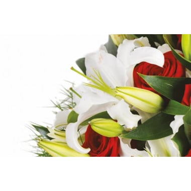 image d'un lys blanc du bouquet de fleurs