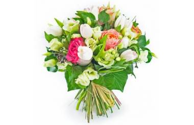 L'Agitateur Floral | Image du bouquet de fleurs boucle rose