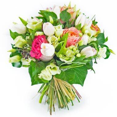 L'Agitateur Floral | Image du bouquet de fleurs boucle rose