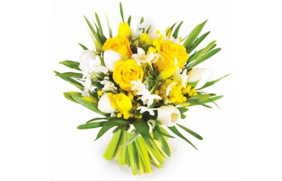 Bouquet jaune et blanc Boucle d'Or | livraison fleurs pas chères -  L'agitateur floral