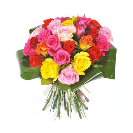 L'Agitateur Floral | image du bouquet de roses multi-couleurs Peps