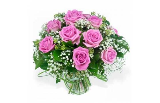 Bouquet rond de roses roses | Livraison de fleurs à domicile - L'agitateur  floral