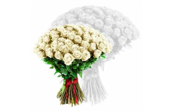 L'Agitateur Floral | image du bouquet de roses blanches coutes tiges