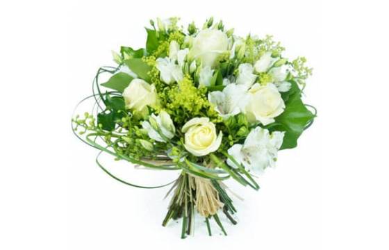 Bouquet rond tons blancs Clarté | Livraison de fleurs par un fleuriste -  L'agitateur floral