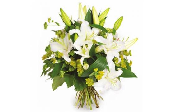 Bouquet de Lys blancs | livraison de fleurs express en 4h 7 jours/7 -  L'agitateur floral