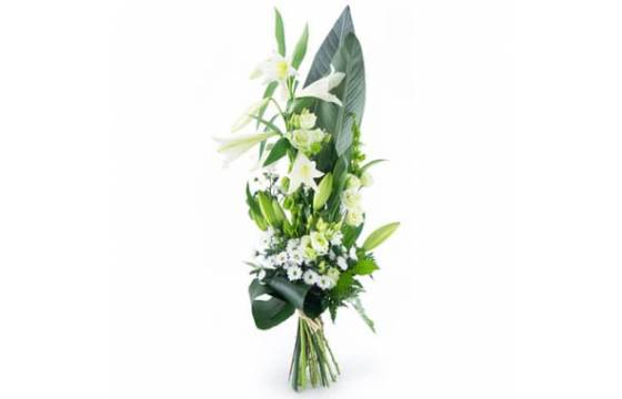 Bouquet de deuil blanc, Condoléances | Livraison de fleurs fleuriste -  L'agitateur floral