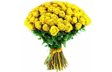L'Agitateur Floral | image du Bouquet de Roses Jaunes longues tiges