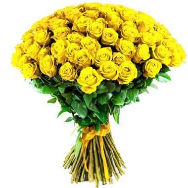 L'Agitateur Floral | image du Bouquet de Roses Jaunes longues tiges