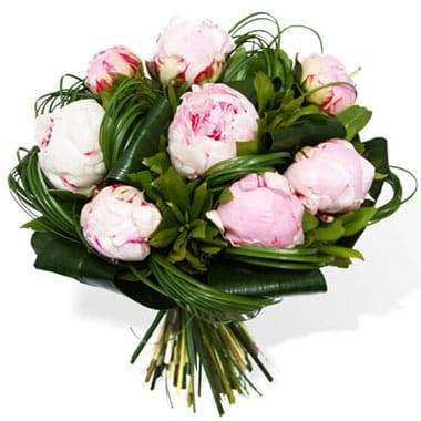 L'Agitateur Floral | image du Bouquet rond de Pivoines roses