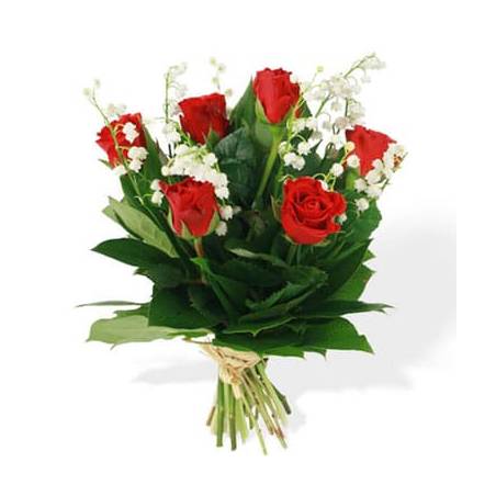 L'Agitateur Floral | image du Bouquet de Muguet & Roses Rouges