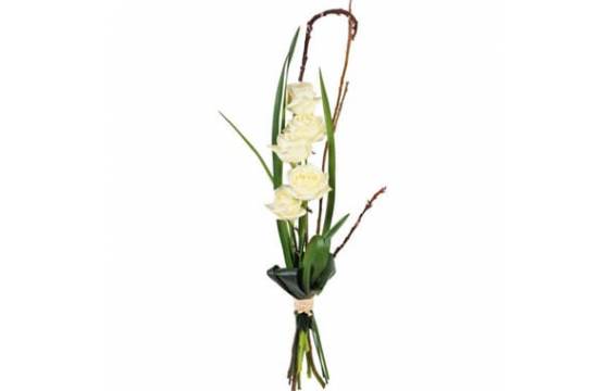 L'Agitateur Floral | image du bouquet de roses blanches Colombe