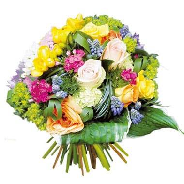 Bouquet de fleurs multicolore Fougue