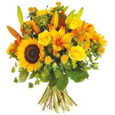 Bouquet de fleurs jaunes Soleil