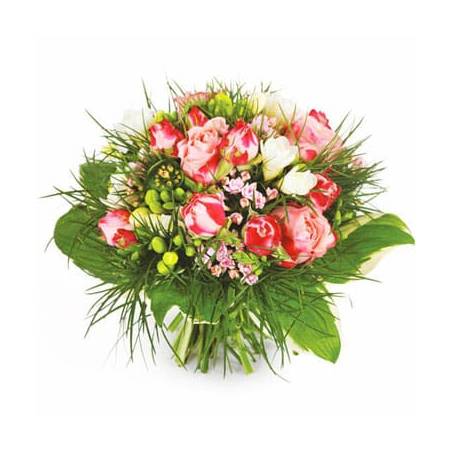 L'Agitateur Floral | Image du bouquet de fleurs rond Caresse
