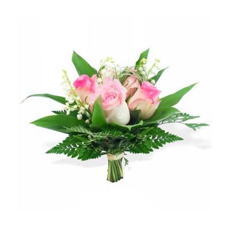 L'Agitateur Floral | image du Bouquet de Muguet & Roses Rose