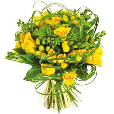 Bouquet rond Vert Tige