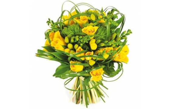 L'Agitateur Floral | Image du bouquet de fleurs Vert tige dans les tons jaune et vert