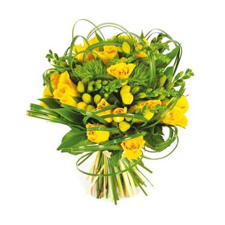 L'Agitateur Floral | Image du bouquet de fleurs Vert tige dans les tons jaune et vert
