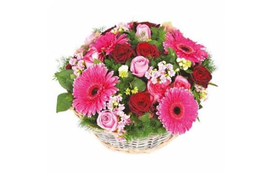 L'Agitateur Floral | Image principale de la Composition de fleurs roses Grenadier