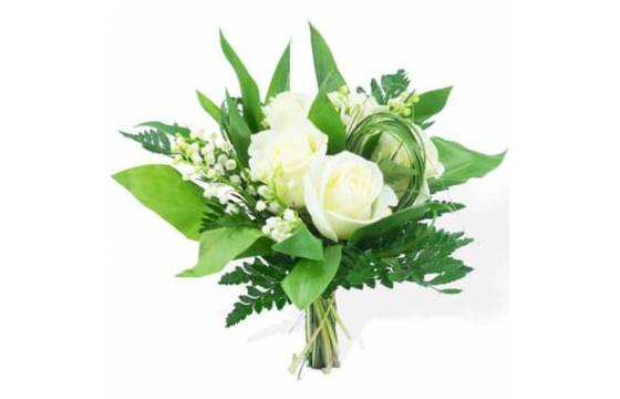 Bouquet de Muguet et roses blanches | Livraison fleurs pour le 1er mai -  L'agitateur floral