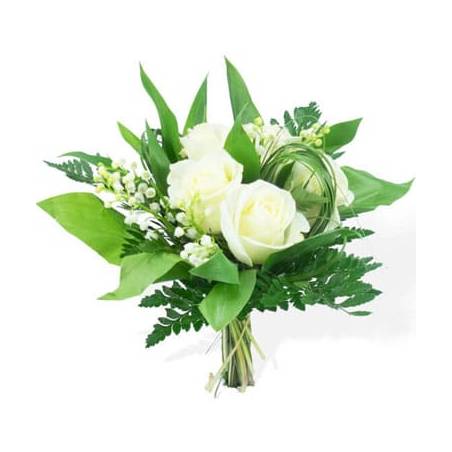 L'Agitateur Floral | image du Bouquet Muguet & Roses blanches