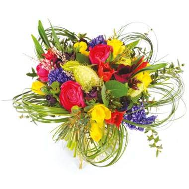 L'Agitateur Floral | image du Bouquet rond coloré Sourire