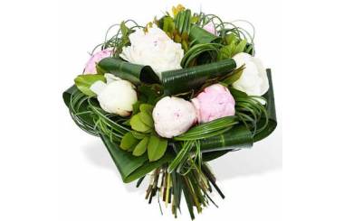 L'Agitateur Floral | image du Bouquet de Pivoines Blanches & Roses