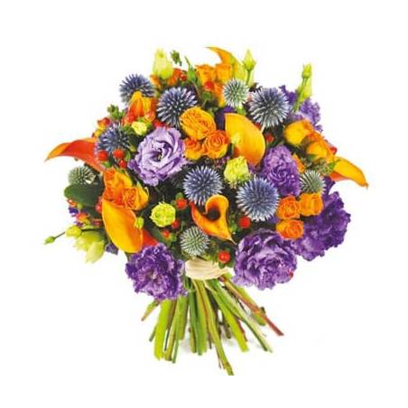 L'Agitateur Floral | image du bouquet de fleurs mauve et orange Luberon