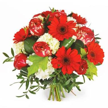 Bouquet rond rouge Sonate