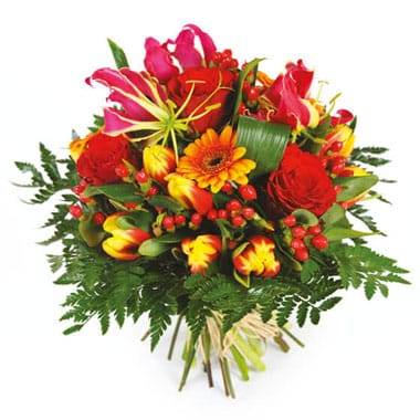 Bouquet de fleurs multicolore Sensation