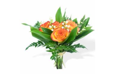 L'Agitateur Floral | image du Bouquet de Muguet & Roses Orange