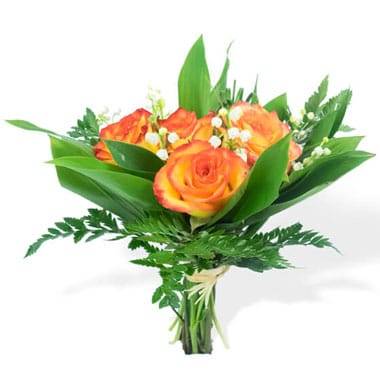 Bouquet de Muguet & Roses Orange