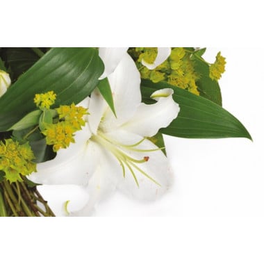 L'Agitateur Floral | zoom sur un lys blanc de la création florale