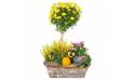 L'Agitateur Floral | image de la Composition de deuil jaunes & mauve L'Oasis