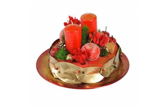 L'Agitateur Floral | image du Gâteau floral de Noël Fraise et Petits Pois