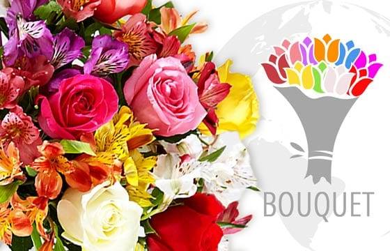 L'Agitateur Floral | image du bouquet de fleurs coloré à livrer à l'international