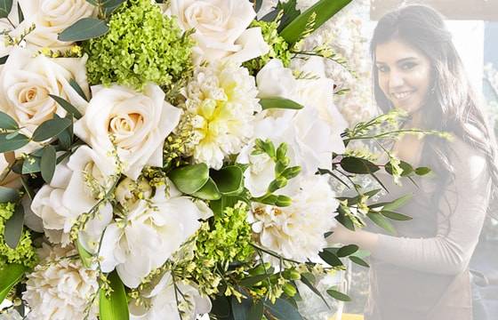 L'Agitateur Floral | image du Bouquet Surprise du fleuriste dans les couleurs blanches