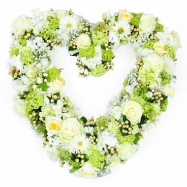 Image de fleur Coeur deuil de fleurs blanches Théano