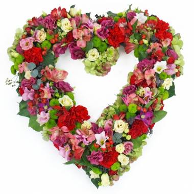 Image de fleur Coeur deuil de fleurs roses & rouges Laodicée