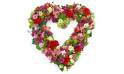 Image du Coeur de deuil de fleurs roses & rouges "Laodicée" | L'Agitateur Floral